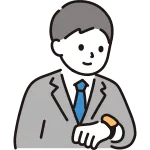 Business Person Looking At Wristwatch Male SVG Icon